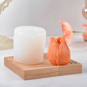 Molde de silicona 3D popular de rosas y tulipanes para moldes de resina de cera personalizados, molde de vela de flores DIY - Product Image 2