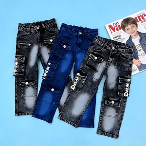 Jeans in Denim per Ragazzi YQ326 Taglia 20-30 di Alta Qualità Stile Europeo - Fornitura all'Ingrosso <span class=keywords><strong>Pantaloni</strong></span> Elasticizzati per Bambini per il Mercato USA - Product Image 1