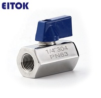 SS mini vanne à bille mâle en laiton 1/8 1/4 3/8 1/2 3/4 bsp npt mini vanne à bille de gaz en acier inoxydable 316 mini vanne à bille parker