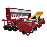 Semoir rotatif pour blé, tracté par tracteur, avec cultivateur rotatif combiné et fertiliseur