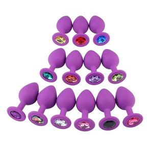 Silikon Anal <span class=keywords><strong>Plug</strong></span> mit Kristalls chmuck Smooth Touch weibliche <span class=keywords><strong>Butt</strong></span> <span class=keywords><strong>Plug</strong></span> Anal Perle Spielzeug Sex Adult Anal <span class=keywords><strong>Plug</strong></span> für männliche Männer Frauen - Product Image 3