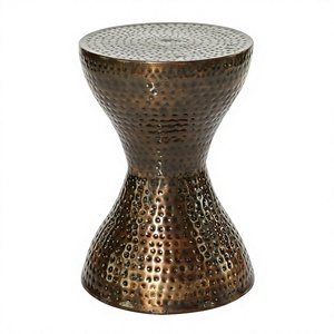 Hammered Metal Coffee <b>Table</b> <b>Industrial</b> Handmade Antique Finish Round Living Room Furniture Accent <b>Side</b> <b>Table</b> - Product Image 1