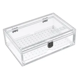 Sang trọng trong suốt Humidor/handmade Acrylic Hộp xì gà trường hợp Humidor hiển thị du lịch 20 xì gà Humidor với khóa