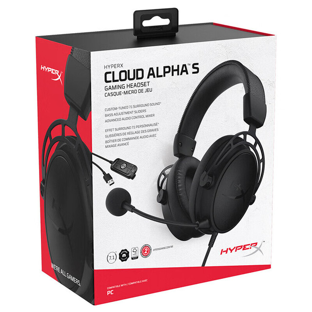 New Arrival Cloud Alpha S Gaming Wired Headset Surround Sound Gaming Headphones Noise Cancelling Microphone