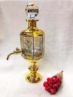 Bouteille de présentation vide en verre pour attar CJ-450ML, vente chaude en usine, flacon de parfum en verre avec robinet en cuivre pour la vente au détail