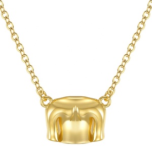 Collar de alta calidad chapado en oro de 18K, joyería de latón, parte del cuerpo, pecho 3D, personalidad de moda, P213198 - Product Image 4