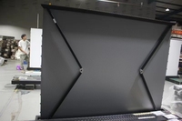 Écran de projection motorisé au sol ALR Wupro en tissu OEM de 72 à 150 pouces, avec technologie PET Soft Crystal CLR pour vidéoprojecteurs à longue portée