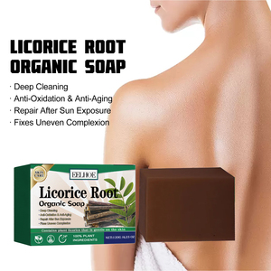EELHOE fatto a mano liquirizia radice sbiancante sapone per la pulizia della pelle di bellezza idratante per lo sbiancamento delle articolazioni e melanina - Product Image 2