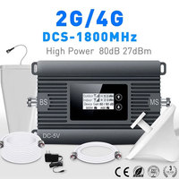 Amplificador de señal 2G 4G de alta potencia 80dBi DCS 1800MHz amplificador de señal móvil inteligente 4G repetidor 2G 4G amplificador de señal celular