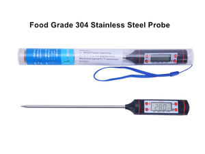 Instant Read Digital Meat <strong>Thermometer</strong> with Metal Long <strong>Probe</strong> for Food Bread Baking BBQ Waterproof Kitchen Use - Product Image 5