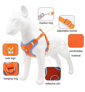 Liberação rápida ajustável durável Dog <span class=keywords><strong>Harness</strong></span> Trelas Moda Pet Training Arnês Reflexivo 2 peças set - Product Image 5