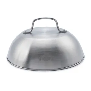 Popular 8 Inch Whole Stainless Steel Cheese Melting Dome Lid BBQ Flat Top Kitchen Cooking Burger Cover Cheese