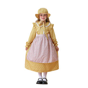 Disfraz de Pionera de las Praderas para Niñas, Estilo Colonial, Vestido de Sirvienta de Granja Europea, Atuendo Histórico para Actuaciones Infantiles - Product Image 5