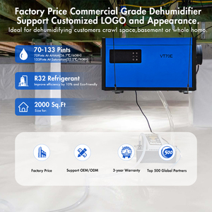 Professional Contractors‘ Choice 115V 70 PPD-145 PPD Crawl Space Dehumidifier for Basements Portable - Product Image 3