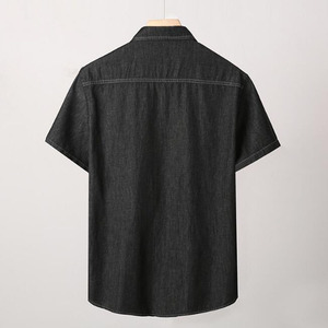 Camicie <span class=keywords><strong>di</strong></span> <span class=keywords><strong>jeans</strong></span> blu da uomo <span class=keywords><strong>di</strong></span> nuova estate camicie <span class=keywords><strong>di</strong></span> <span class=keywords><strong>jeans</strong></span> a <span class=keywords><strong>maniche</strong></span> <span class=keywords><strong>corte</strong></span> camicie <span class=keywords><strong>di</strong></span> <span class=keywords><strong>jeans</strong></span> blu chiaro in cotone da uomo <span class=keywords><strong>di</strong></span> alta qualità - Product Image 3