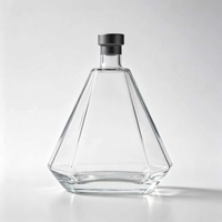 Bouteille à liqueur en verre rechargeable, personnalisable, étanche, avec design estampé à chaud
