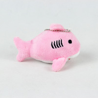 Porte-clés en peluche de requin de 10Cm, mignon et doux, pendentif de jouets, poupée en peluche de requin de dessin animé, porte-clés sac à dos, pendentif cadeaux pour enfants