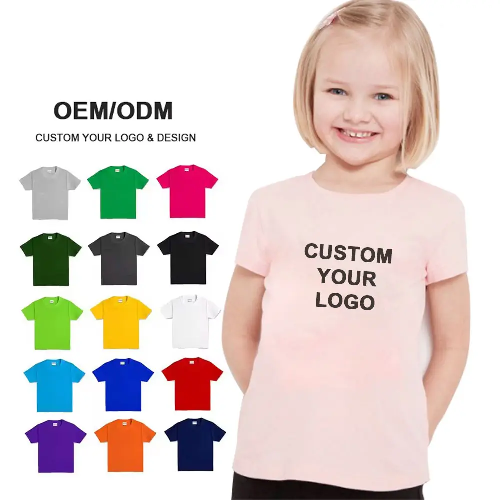 Bulk Wholesale Kid Clothing Comfortable 100 Cotton Baby Girls Boys Children Tee With Print Or Embroidery Design T Shirt For Kids