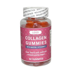 Kubusvorm Fruitige Gearomatiseerde Collageengummies Met Biotine En Vitamine C-Voedingssupplement Voor Stevige Huid Anti-Aging Haar-/Nagelverzorging - Product Image 1