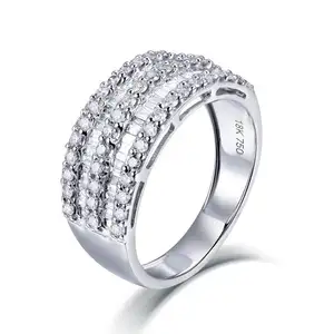Sunstar定制设计1克拉钻石18克拉金戒指钻石结婚戒指