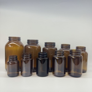 Bán Buôn Hổ Phách 100Ml <span class=keywords><strong>150Ml</strong></span> 200Ml 250Ml Thủy Tinh Chăm Sóc Sức Khỏe Bổ Sung Chai Rỗng Thuốc Viên Nang Vitamin Chai Với Cap - Product Image 6