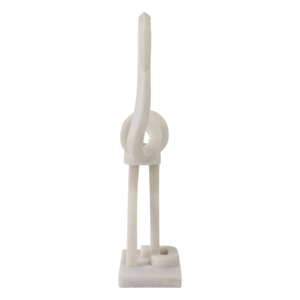 Statua moderna di fenicottero in poliresina con linee curve e forma fluida per l'arredamento del soggiorno, elegante scultura - Product Image 3