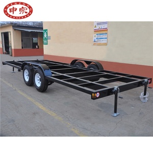 Chasis de remolque de esqueleto plano de eje tandem de 3,5 toneladas a la venta - Product Image 4