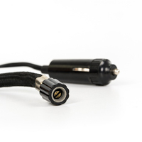 Compresseur d'air portable M4 DC 12V Gonfleur de pneu en plastique pour voiture avec jauge Fonction de surveillance de la pression des pneus