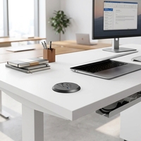 Prise de courant encastrée de bureau ronde américaine de 50 mm (2 pouces) avec station de charge rapide PD 20W, prise de courant encastrée pour bureau