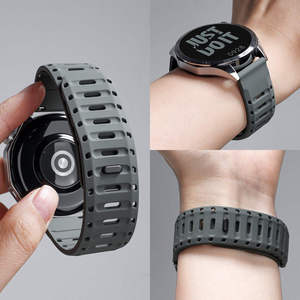Correa Deportiva de Silicona Magnética Transpirable de 22 mm, Compatible con Relojes GT6 Watch 5 GT5 Pro, Estilo Shark - Product Image 1
