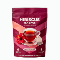 Thé de fleurs d'hibiscus roselle en sachets