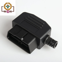 Obd 2 Bouchon Plastique Standard 16pin Mâle obd Connecteur Avec Interface Gauche obd Adaptateur Inter Accessoires Inexpect Outils