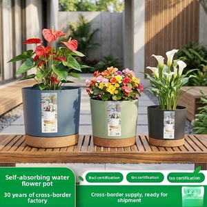 <span class=keywords><strong>Maceta</strong></span> de Resina con Autorriego P501 para Uso Doméstico, <span class=keywords><strong>Maceta</strong></span> de Plástico para Plantas de Rosas, Sin Necesidad de Regar, Control de Raíces - Product Image 1