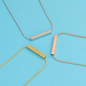 कस्टम प्रेरक pvd 18k सोने की प्लेटेड नॉन-टार्निश 316L स्टेनलेस स्टील लेजर उत्कीर्णन सबलिमिनेशन हार गहने खाली - Product Image 6