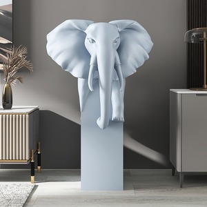 Diseños elegantes de cabeza de elefante de resina versátil de moda <span class=keywords><strong>para</strong></span> el hogar, oficina y escenas al aire libre - Product Image 5