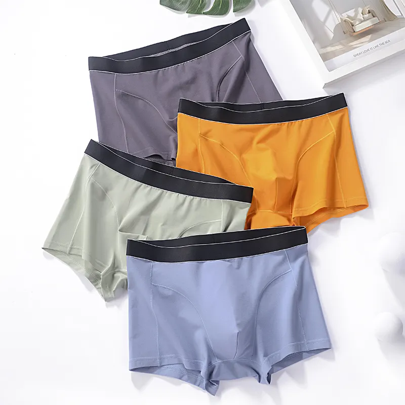 Hot Sale High Quality Men'S Boxer Fashion Line Design Tag Free Comfortable Men'S Underwear Of Cotton