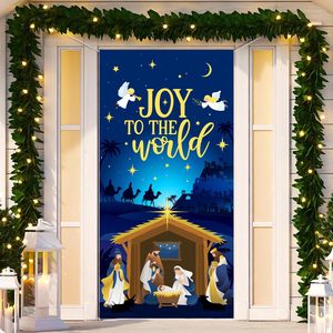 Banner Navideño Personalizable para Puerta con Diseño de Nacimiento del Niño Jesús, Decoración para Fiestas en Casa, Pancarta Colgante para Ventana - Product Image 3
