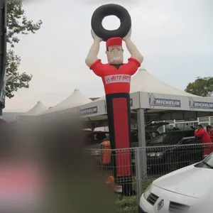 거대한 광고 타이어 남자 풍선 displayer 타이어 모양 풍선 자동 타이어 판매