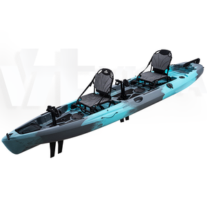 Kayak à pédales super léger pour une ou deux personnes, idéal pour la pêche estivale, les sports nautiques en mer, design résistant à l'eau pour adultes - Product Image 2