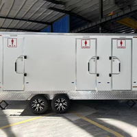 Peut être personnalisé 2/3/4/6/8 Portable toilette et douche conteneur douche toilette remorque luxe Mobile salle de bain et toilettes
