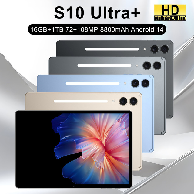 New Arrival High Quality Tablet S10 + Ultra 10.1- Inch Tablet PC GSM Business Use Portable Octa Core Android Operation System