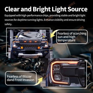 Đèn chạy ban ngày màu hổ phách cho Ford Ranger Raptor, đèn chạy ban ngày màu hổ phách, đèn chạy ban ngày màu vàng chanh, đèn pha <span class=keywords><strong>LED</strong></span> ma trận Wildtrak Lariat - Product Image 5