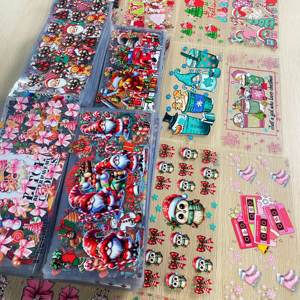 Autocollant personnalisé Uv double face autocollant en cristal étiquette de logo de tasse autocollant de transfert transparent transfert de tasse Uv Wrap transferts - Product Image 3