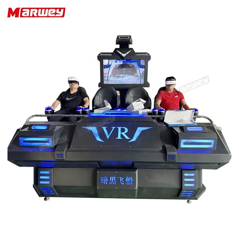 Pretpark 9d Vr Games Machine Virtual Reality 4 Seats Vr Cinema Apparatuur 360 View Headset Vr Simulator Machine