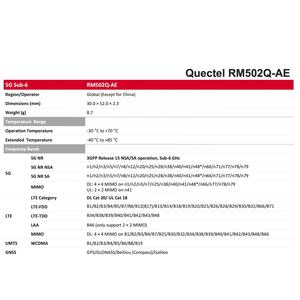 Originele Quectel RM502Q-AE 5G Module Sub-6GHz M.<span class=keywords><strong>2</strong></span> Vormfactor Fcc/Ce/Ic Gecertificeerd Voor <span class=keywords><strong>Iot</strong></span> Cpe Router Industriële Laptop - Product Image 6