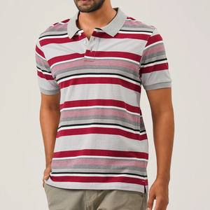 Camisa Clásica de Manga Corta con Rayas Transpirable para Hombre, Hecha de Tela de Algodón Premium de Punto, Informal para Oficina o Fin de Semana - Product Image 6