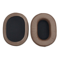Coussinets d'écouteurs respirants en velours et cuir protéiné froissé pour casques Audio-Technica ATH-M50x M40x M30