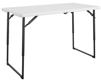 Table pliante réglable de 4 pieds en plastique HDPE au design moderne avec serrure pour une utilisation en extérieur