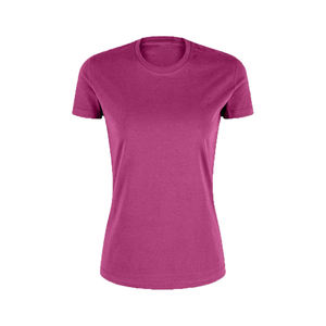 T-shirt à manches courtes col rond pour femme, style streetwear, respirant, écologique, en coton biologique gris, uni, en molleton - Product Image 1