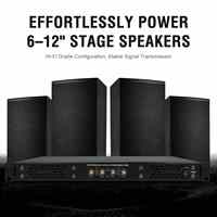 Amplificador de Potencia Digital Clase D M4300A de 4 Canales, 400W a 8Ω, Montaje en Rack 1U, Amplificador de Audio Económico para Altavoces de DJ de 12 Pulgadas